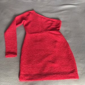 BCBGeneration one shoulder cutout red dress size XS